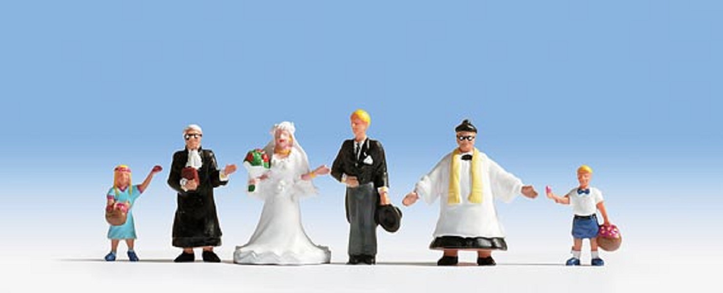 Noch 15860 Hochzeit - Paar Priester Blumenkinder Spur H0 NEU OVP Figure