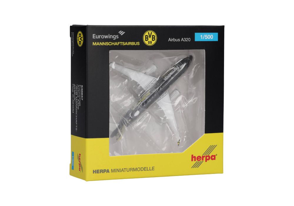 Herpa 538657 Eurowings Airbus A320 BVB (2025) 1:500 Standmodell