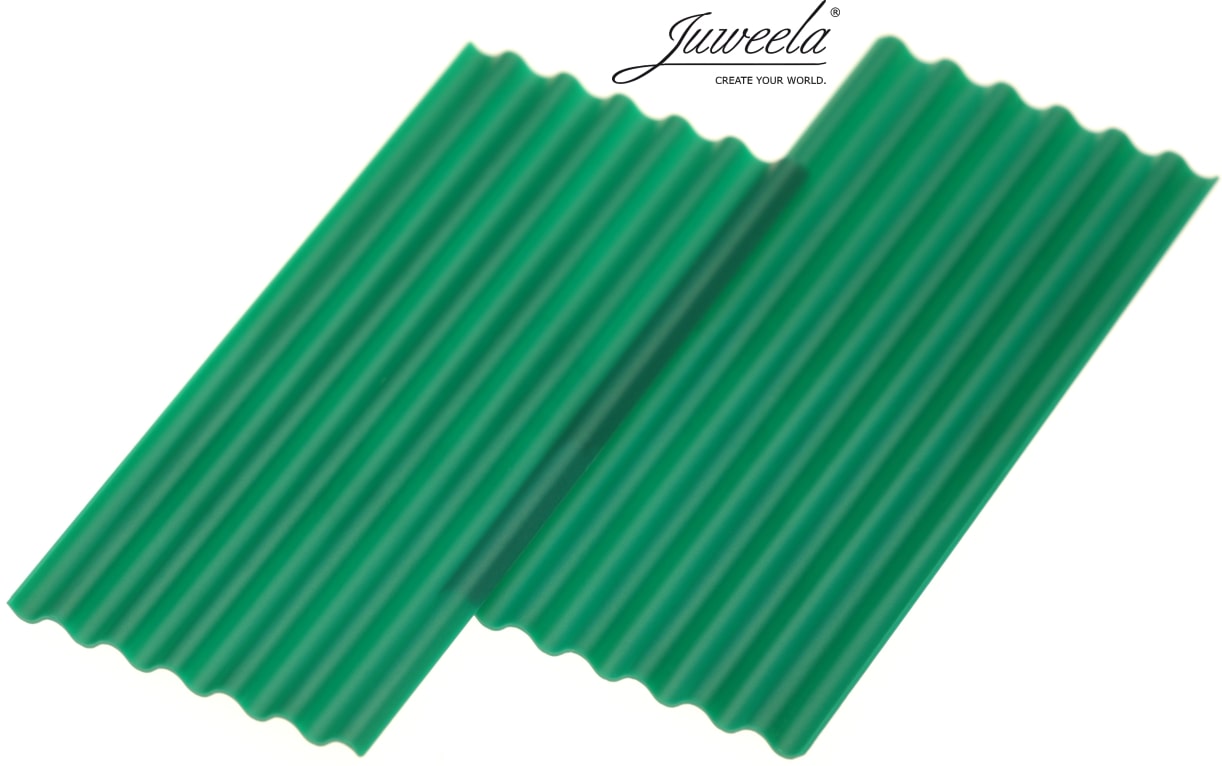 Juweela 23292 Wellplatte "Faserzement" dunkelgrün, 50x (Miniatur)