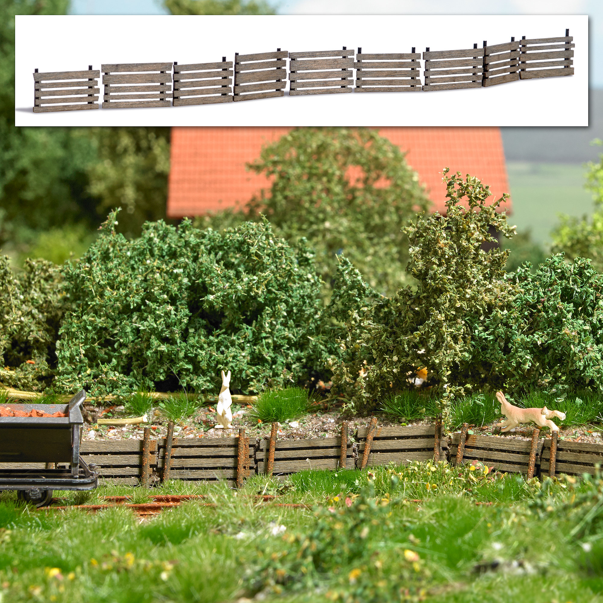 Busch 1849 Hangbefestigung mit Brettern 1:87 Spur H0 Bausatz