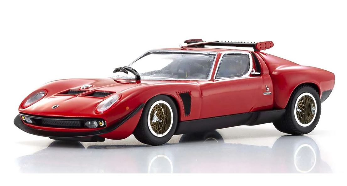 Kyosho 03203R Lamborghini Miura SVR Red / Black 1:43 Standmodell