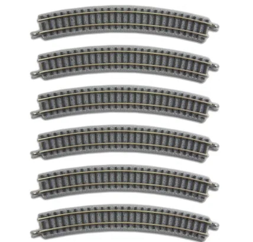 Rokuhan R032 Gleis gebogen R195-30° 1:220 Spur Z Neu OVP 6 Stück