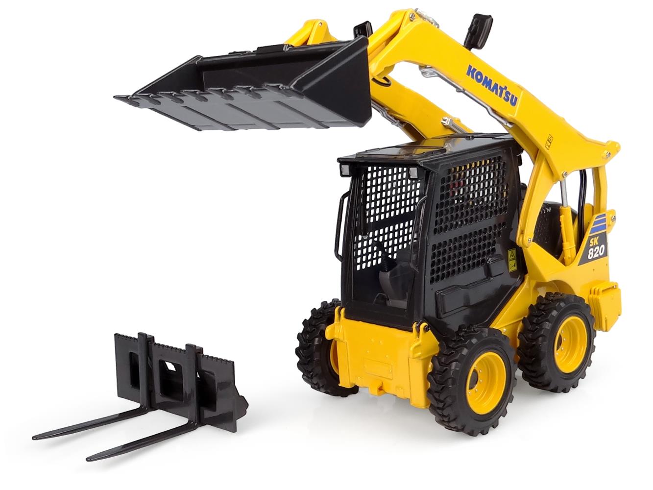 Universal Hobbies UH8177 Komatsu SK820 with 2 implements 1:25 Standmodell
