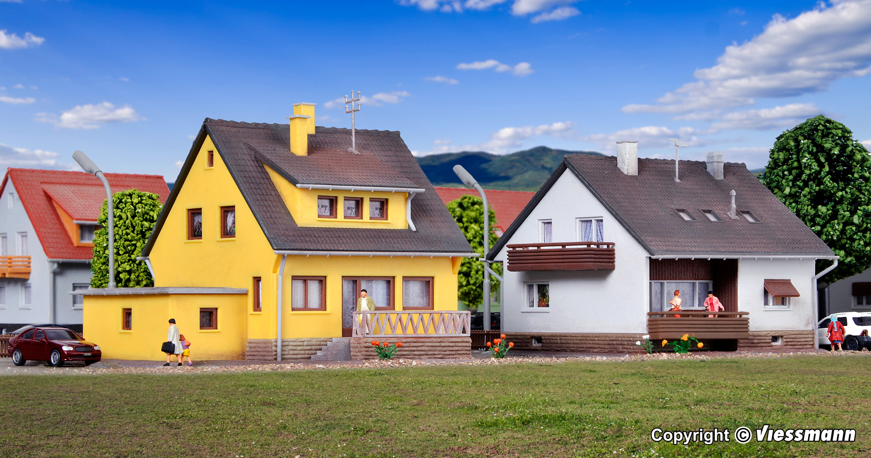 Kibri 37041 Einfamilienhaus Amselweg 2 Stk. 1:160 Spur N Bausatz