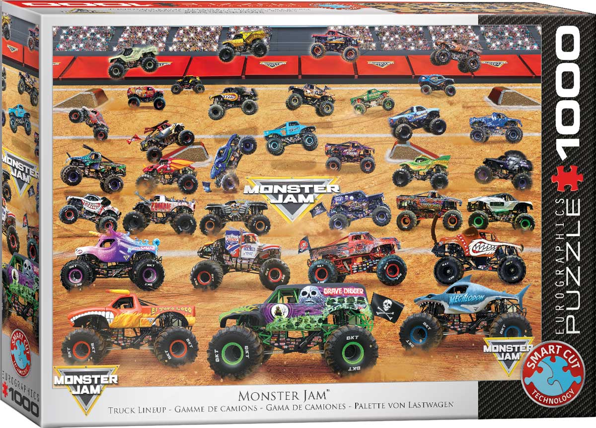 EUROGRAPHICS 6000-5944 Monster Jam Truck Lineup 1000 Teile Puzzle Neu OVP