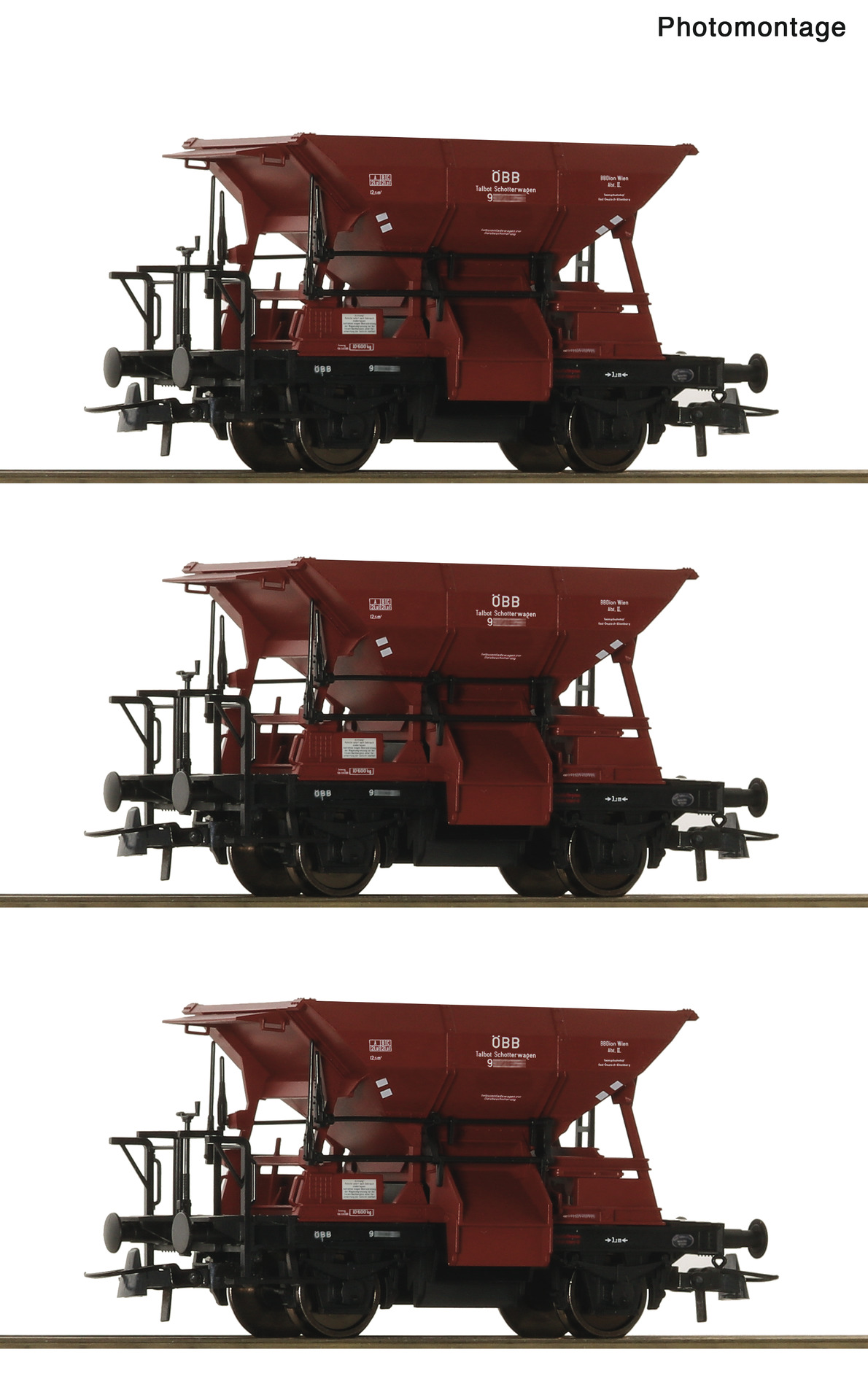 Roco 6600283 3-tlg. Set: Talbot-Schotterwagen