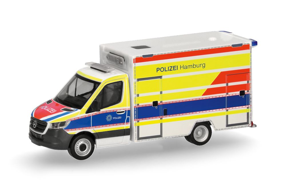 Herpa 099332 MB Sprinter 18 RTW Polizei HH 1:87