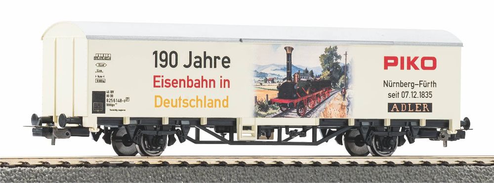 Piko 95745 Gedeckter Güterwgn "190 Jahre Eisenbahn DE" Spur H0