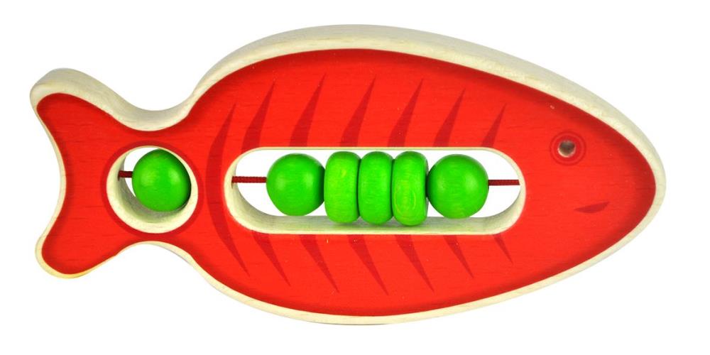 Voggenreiter 1125 Klapper-Fisch Salmi (rot) Klangspielzeug ab 6 Monate