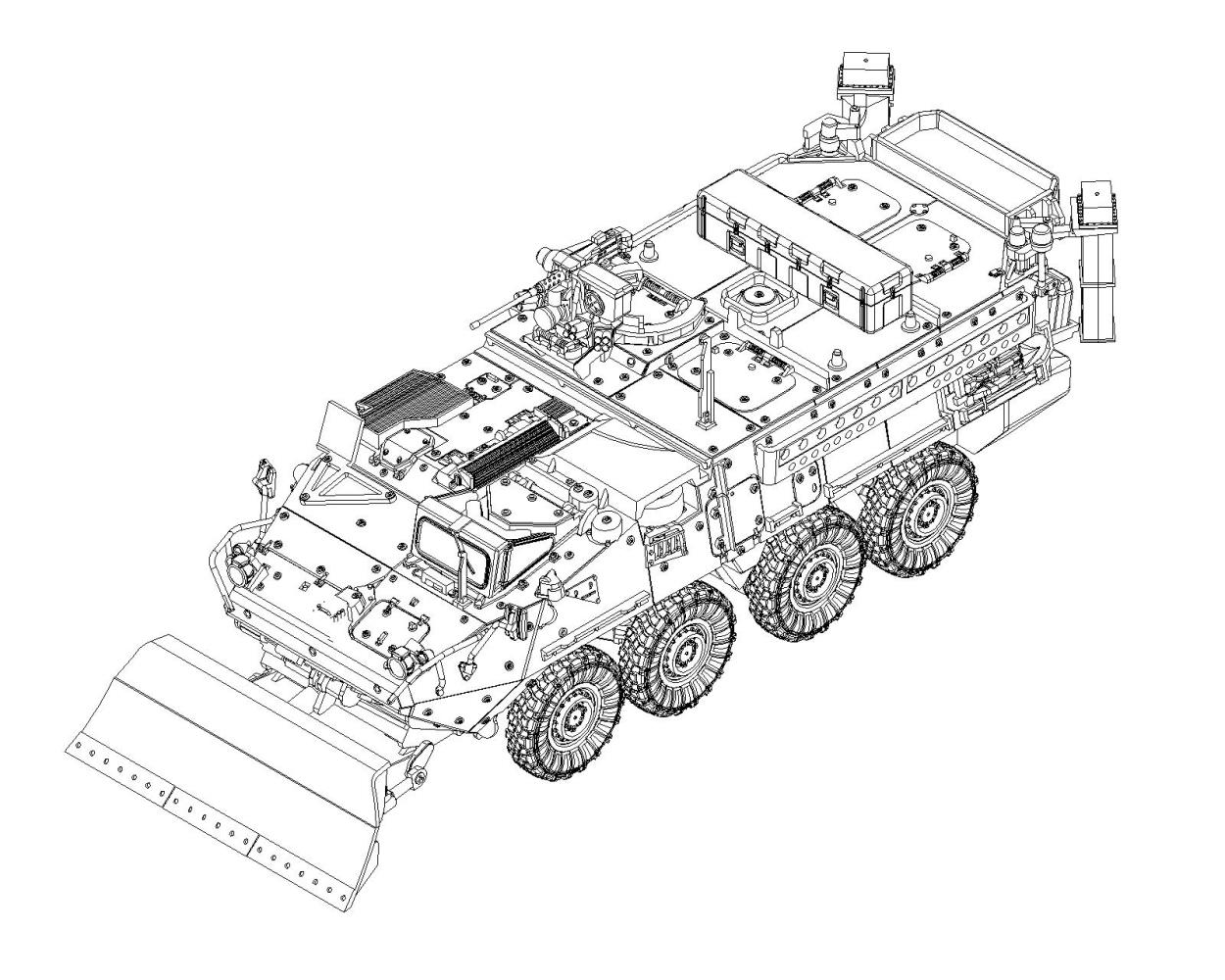 Trumpeter 07426 M1132 Stryker Engineer Squad Vehicle 1:72 Bausatz