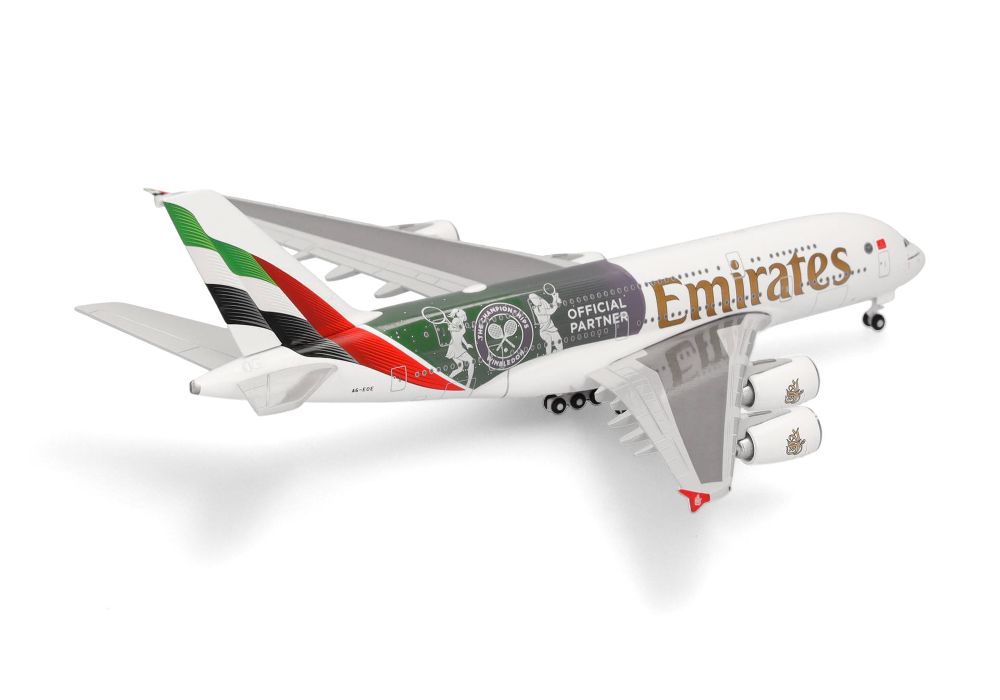 Herpa 538664 Emirates Airbus A380 "Wimbledon Official Partner" 1:500