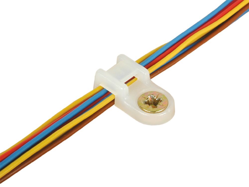 Viessmann 6846 Kabelbinder-Halter mit Schrauben, 100 Stück