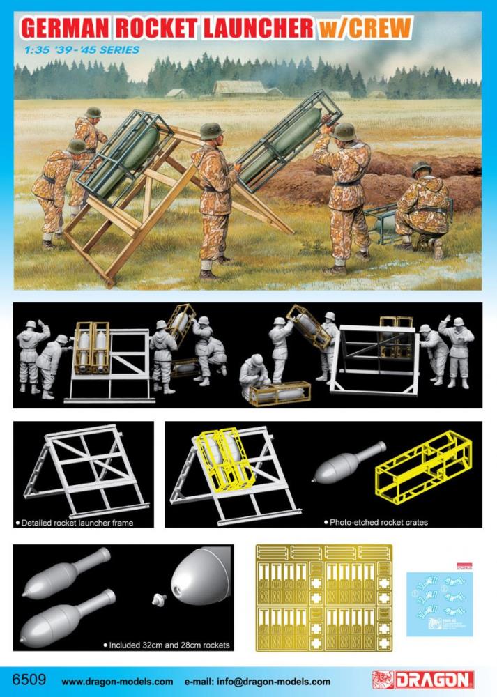 Dragon 6509 German Rocket Launcher w/Crew 1:35 Bausatz Neu