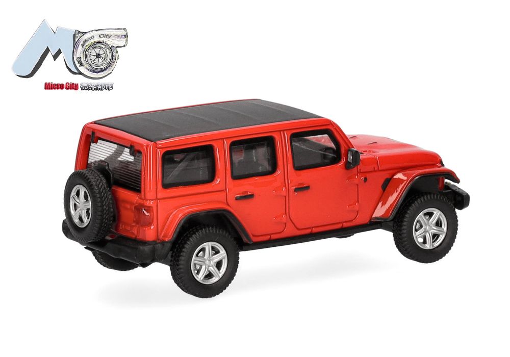Herpa 87MC000011 MicroCity: Jeep Wrangler, rot (ab 2017) 1:87 Spur H0