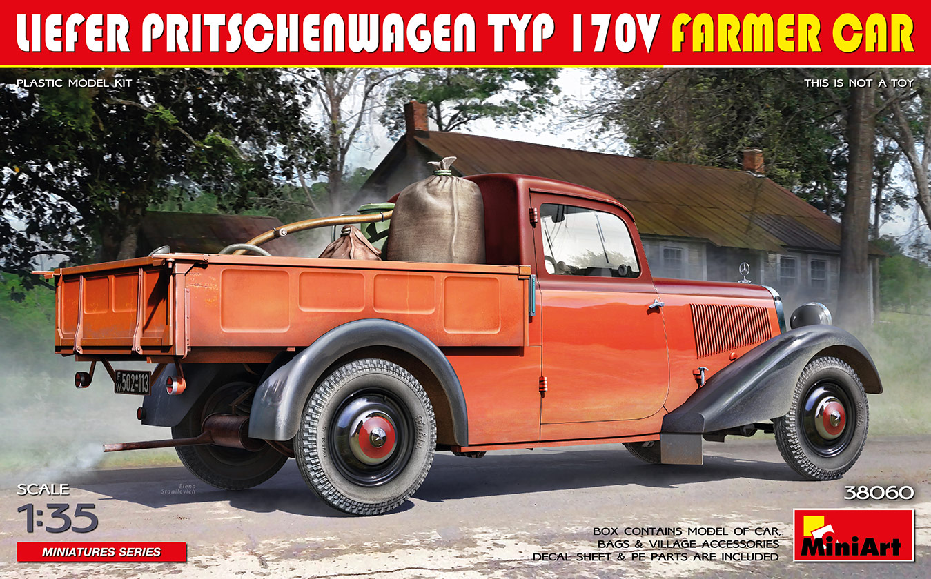 MiniArt 38060 Liefer Pritschenwagen Typ 170V 1:35 Bausatz Neu OVP