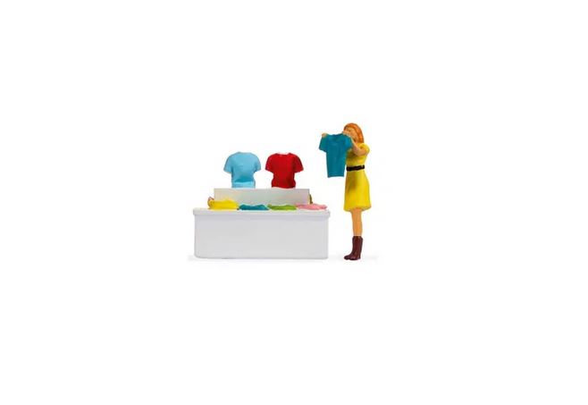 Noch 16508 Tiny-Scenes „Kleiderkauf“ 1:87 Spur H0 Neu OVP Figur