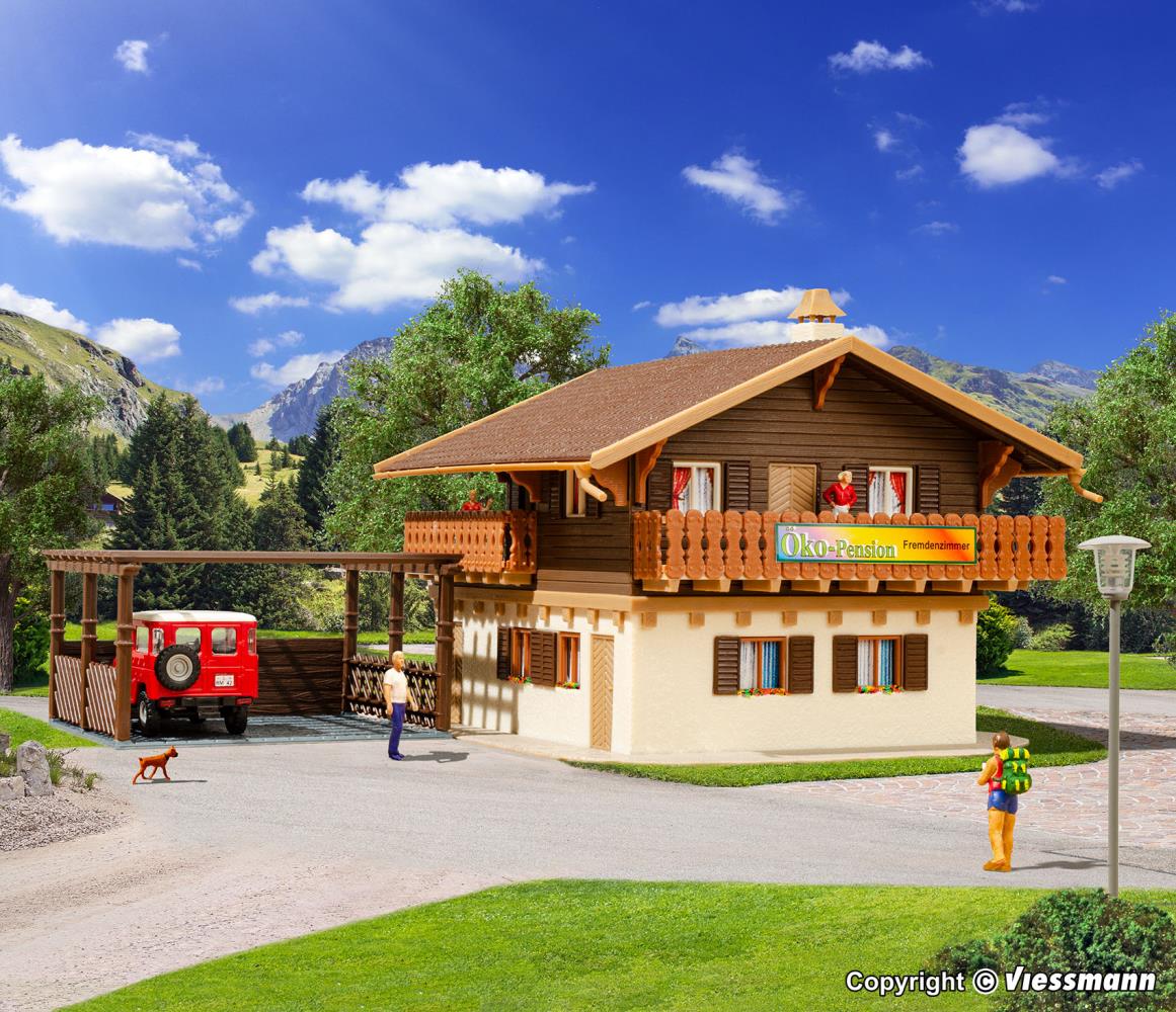 Vollmer 43961 Pension mit Carport 1:87 Spur H0 Bausatz Neu OVP