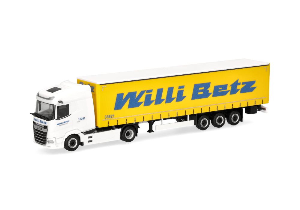 Herpa 320290 DAF XG facelift Gardinenplanen-Sattelzug "Willi Betz" 1:87