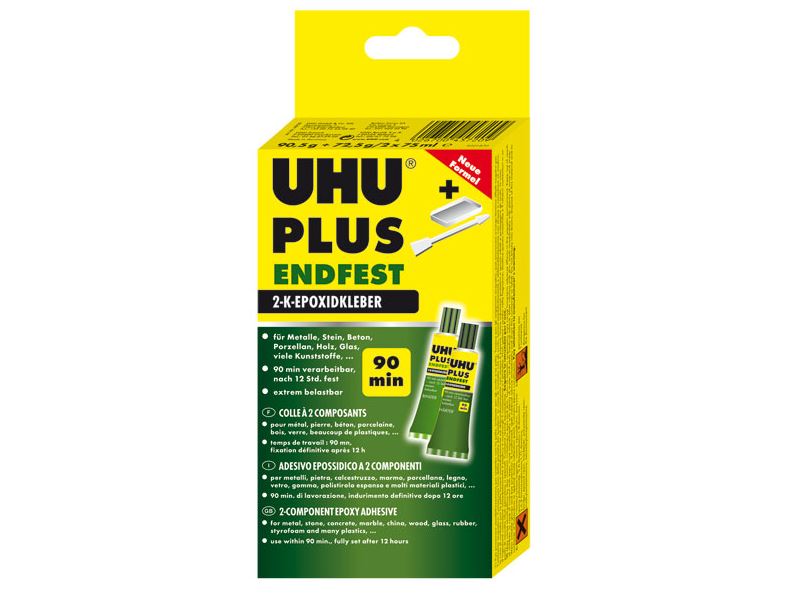 UHU 45720 UHU Plus endfest 90 min 2K Kleber 163g Neu OVP