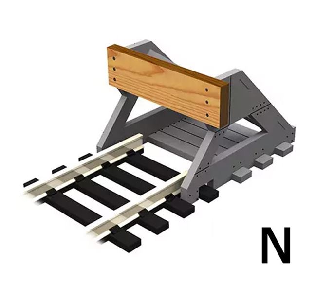 Proses BF-N-01 Prellbock Baugr. N mit Puffer aus Holz ( 2er Packung )