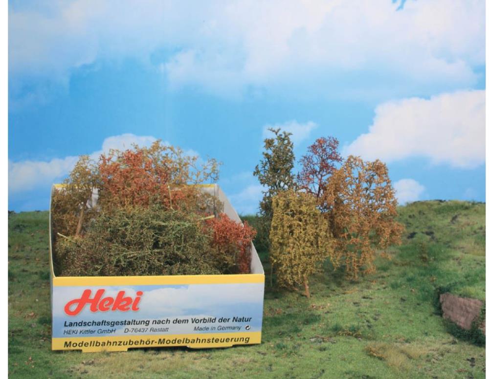 Heki 1673 Blätterbäume u. Büsche 15 Stück herbstlich Neu OVP
