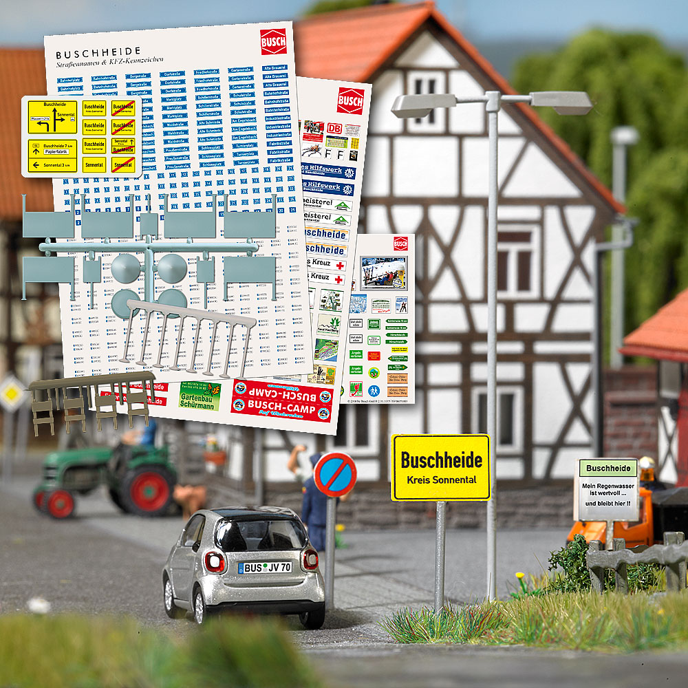 Busch 1173 Deko-Set Buschheide 1:87 Spur H0 Neu OVP