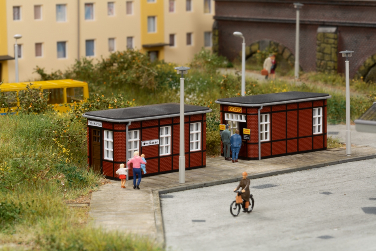 Auhagen 13349 Busbahnhof 1:120 Spur TT Bausatz Neu OVP