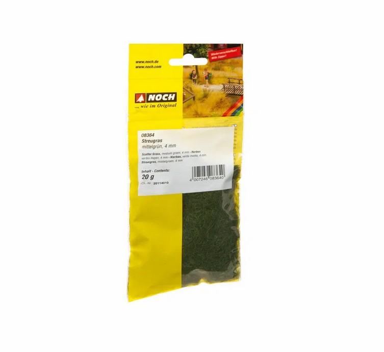 Noch 08364 Streugras mittelgrün 4 mm 20 g Beutel NEU OVP