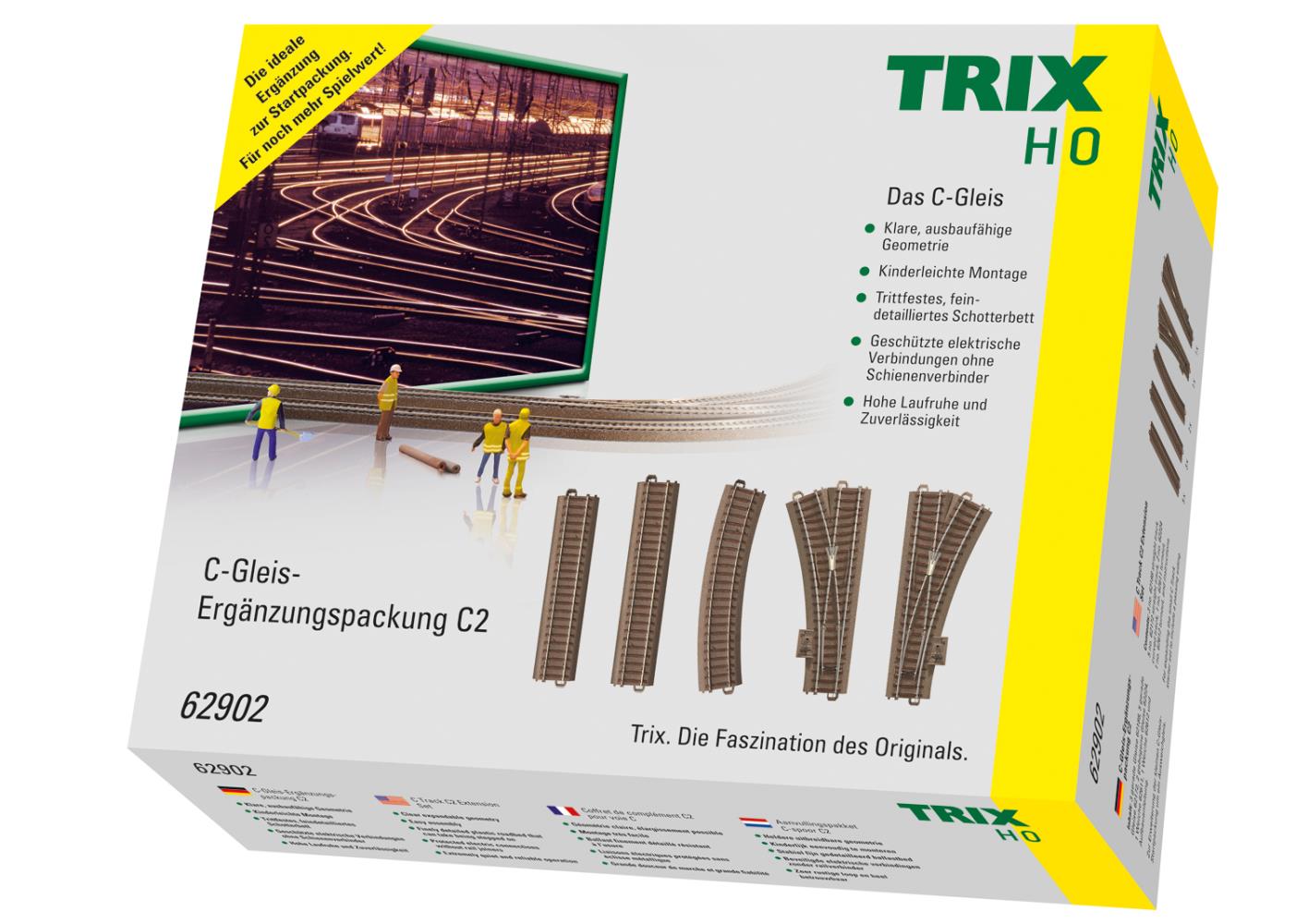 Trix 62902 C-Gleis-Ergänzungspackung C2 1:87 Spur H0 DC Neu