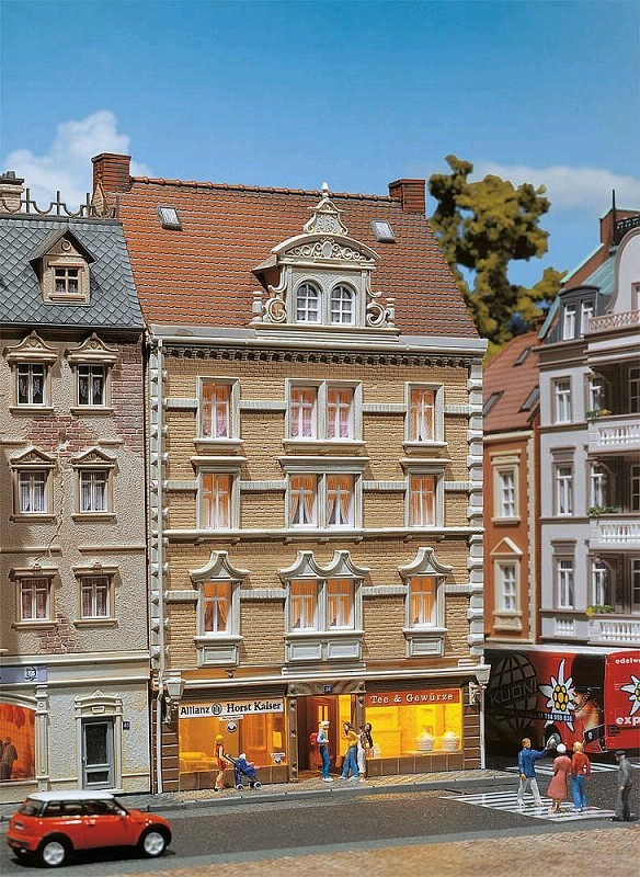 Faller 130448 Stadthaus Allianz + Tee & Gewürze 1:87 Spur H0 Bausatz Neu O