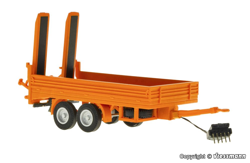 Viessmann 8217 Tandem Tieflader kommunalorange 1:87 Spur H0 NEU