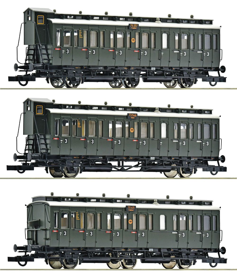 Roco 6200254 3-tlg Set Personenwagen DRG 1:87 Spur H0 DC NEU