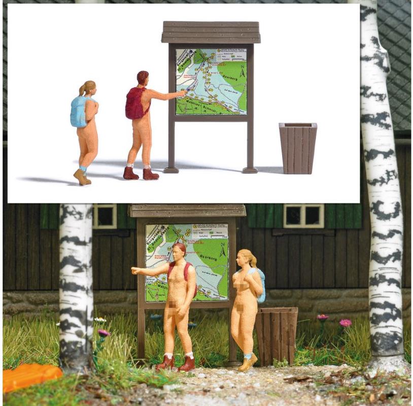 Busch 7947 Action-Set: Nacktwanderer - Spur H0 - Neu - OVP