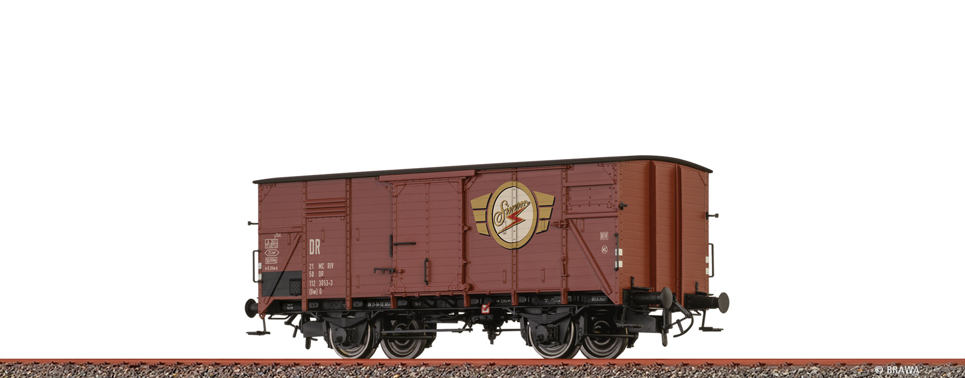 Brawa 51312 H0 Gedeckter Güterwagen (Gw) G "Simson" DR