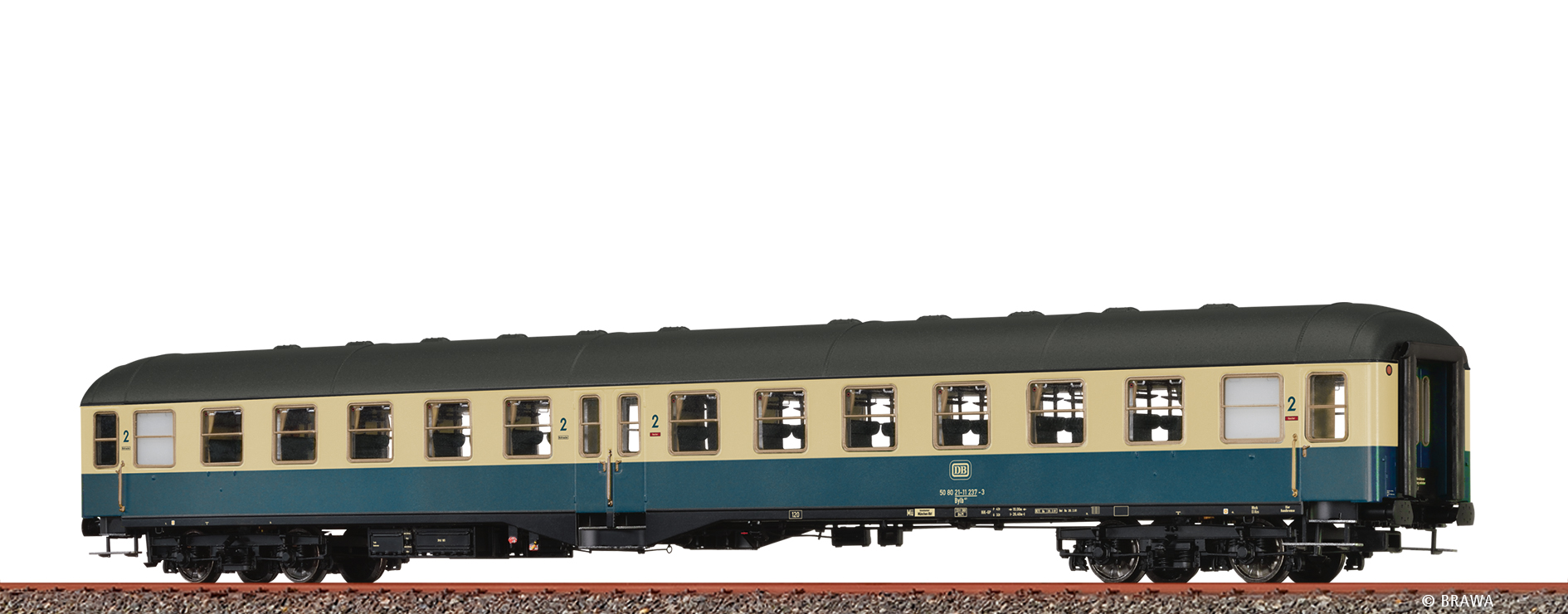 Brawa 58063 Personenwagen Bylb421 DB 1:87 Spur H0 AC Neu OVP