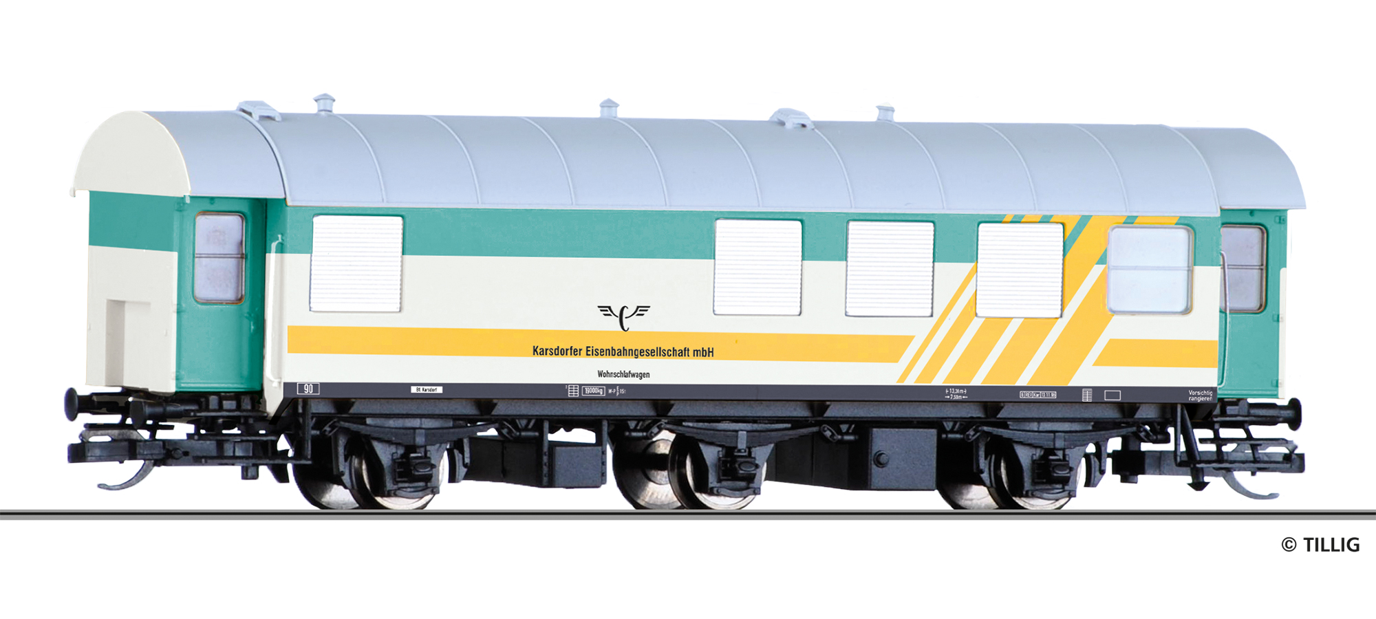 Tillig 95930 Wohnschlafwagen der Karsdorfer Eisenbahngesellschaft GmbH