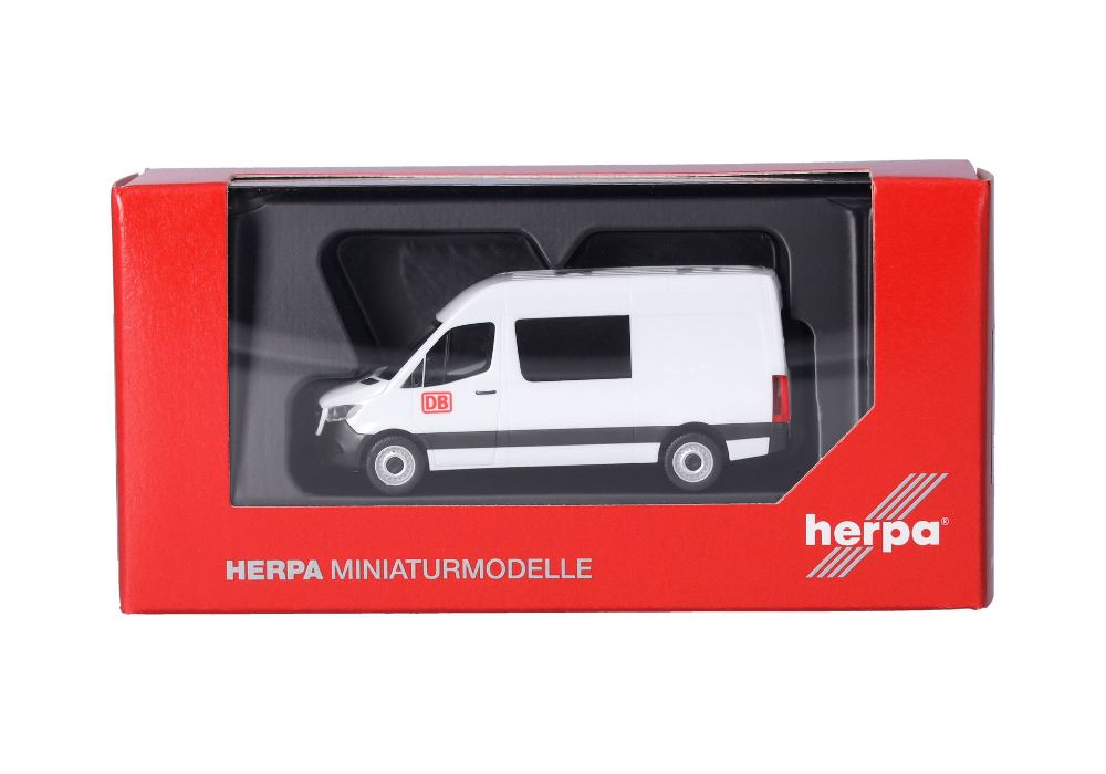 Herpa 098724 MB Sprinter '18 Halbbus Hochdach "DB" 1:87 Spur H0