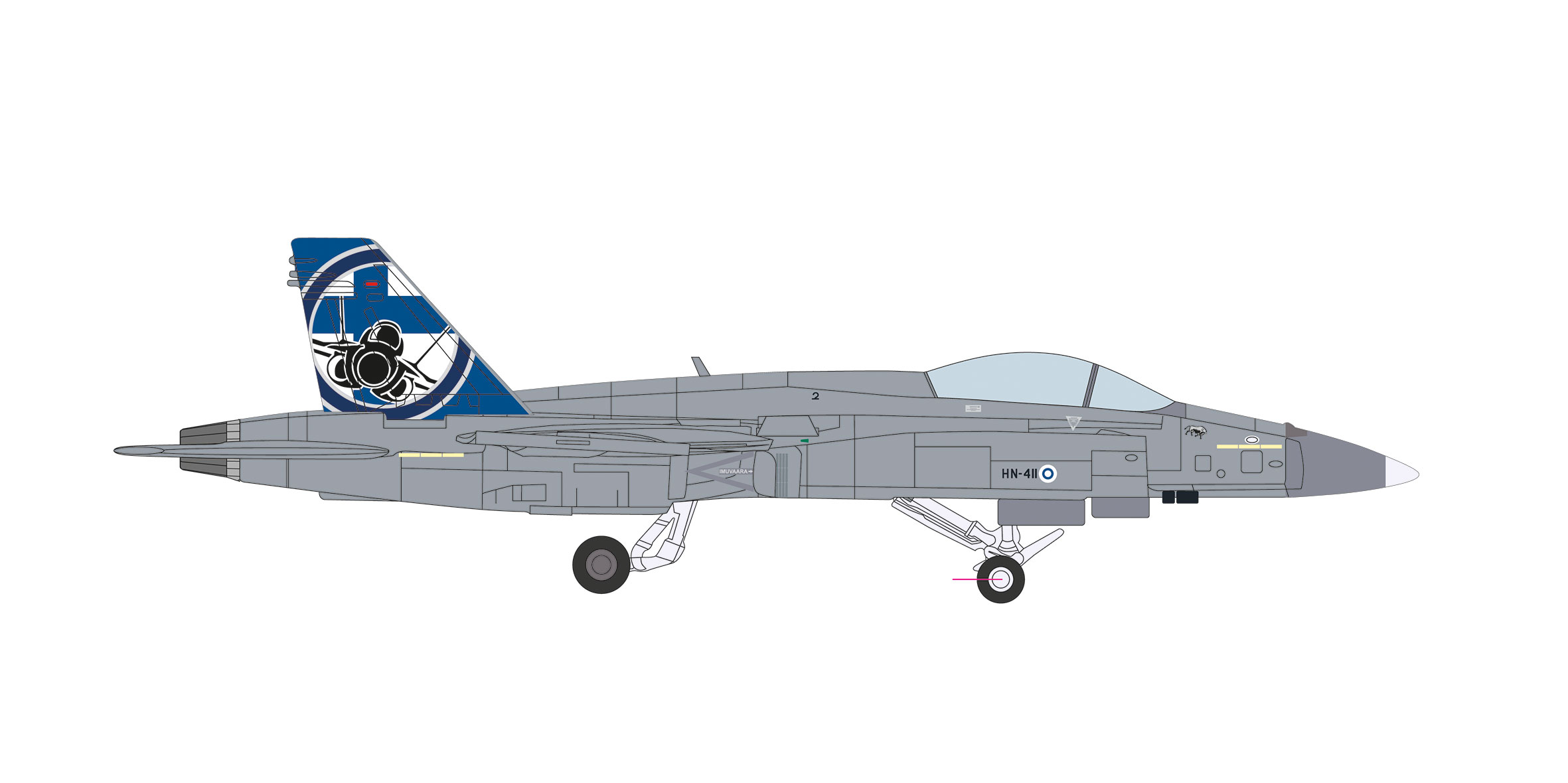 Herpa 574211 F/A-18C Finnish AF Demo Team