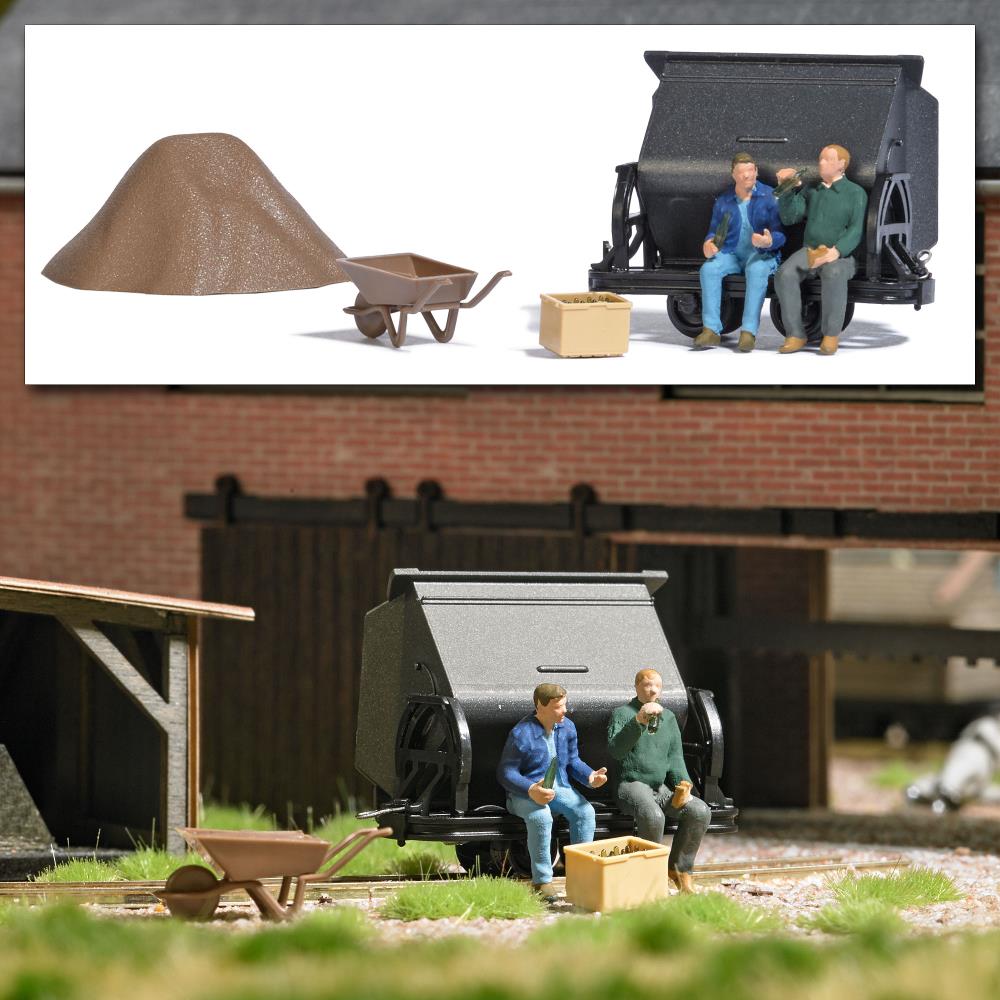 Busch 12452 Action Set: Arbeitspause 1:87 Spur H0f Neu OVP