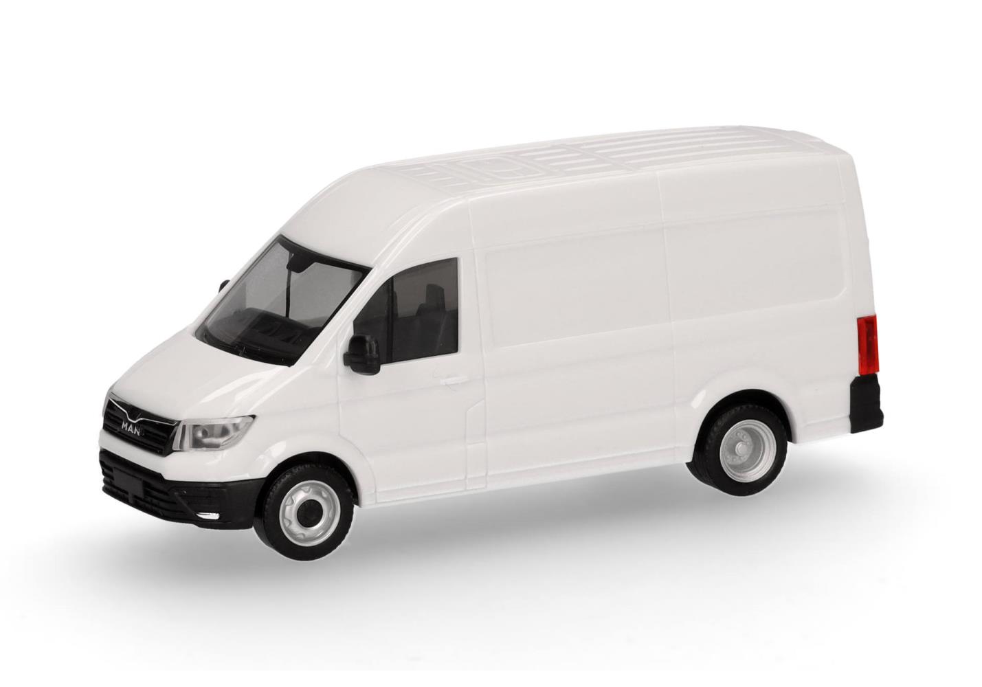Herpa 014021 MiniKit MAN TGE Kasten HD Zwillingsantrieb weiß 1:87