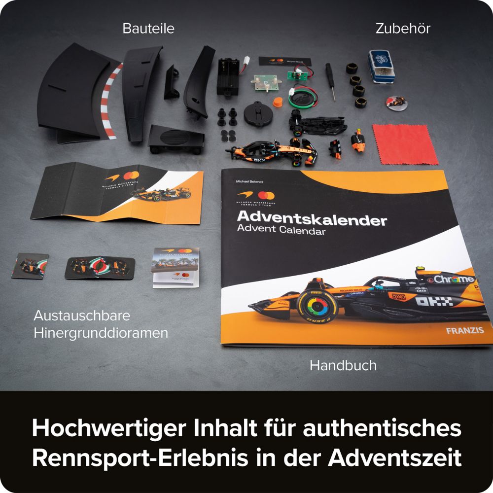 Franzis 67401 McLaren Racing Adventskalender 1:43 Bausatz NEU