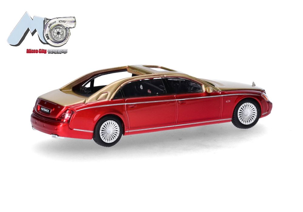 Herpa 87MC000034 MicroCity: Maybach 62S rot/gold (2002-2013) 1:87 NEU