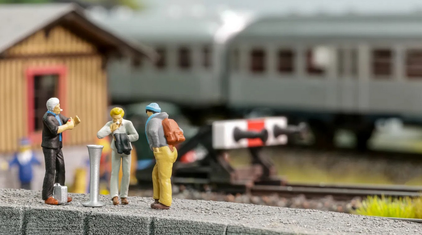 Noch 16604 Funny-Scenes „Raucherpause" 1:87 Spur H0 Neu OVP