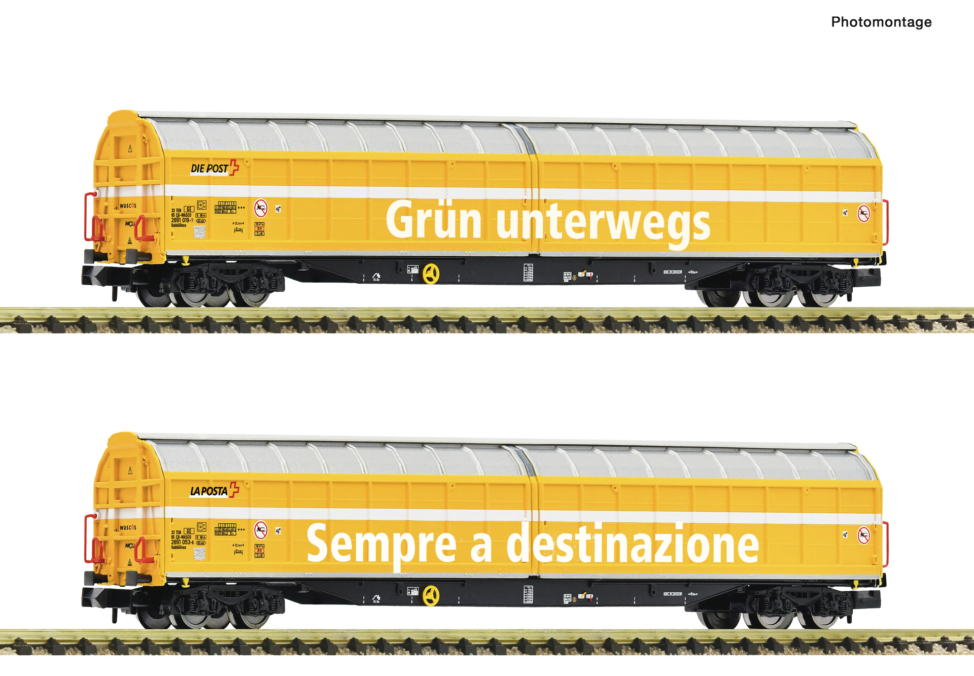 Fleischmann 6660155 2-tlg. Set: Großraum-Schiebewandwagen
