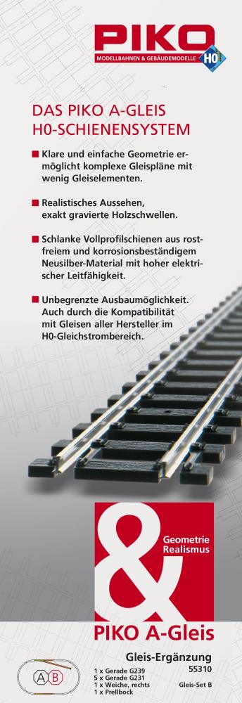 Piko 55310 A-Gleis Set: B 1:87 Spur H0 Neu OVP