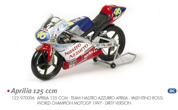 Minichamps 122970096 VALENTINO ROSSI WORLD CHAMPION GP 125 1997 1:12