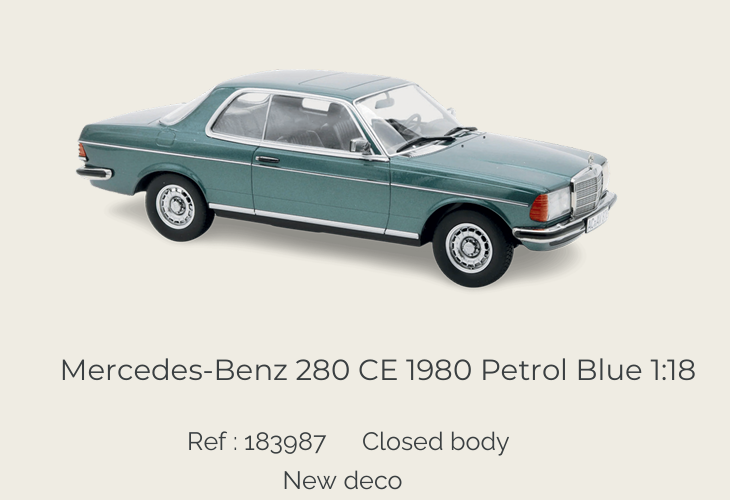 Norev 183987 Mercedes-Benz 280 CE 1980 Petrol 1:18