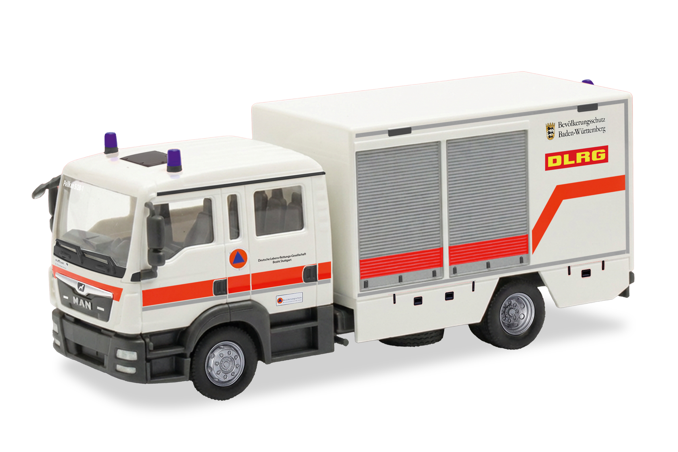 Herpa 099851 MAN TGL Euro 6c GW-San DLRG