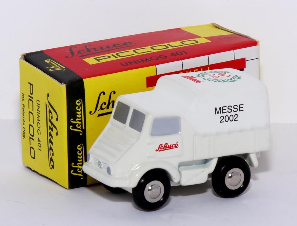 Schuco Piccolo Unimog 401 Messe 2002, 1:90, weiß, OVP