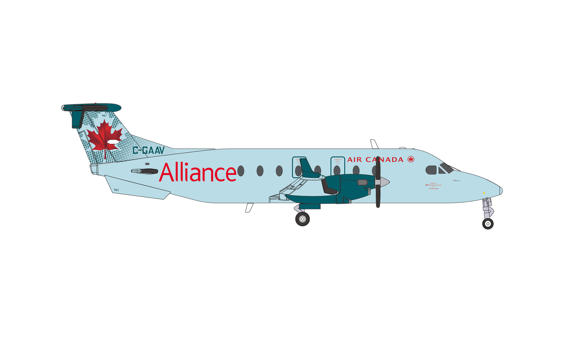 Herpa 574273 Beech 1900D Air Can. Alliance